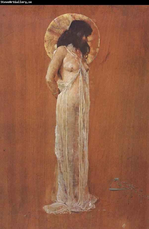 Arthur streeton Standing female figure